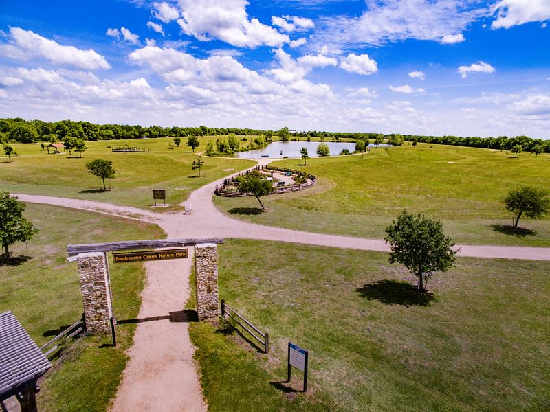 Aerial View of Park Entrance